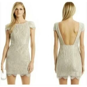 Slate & Willow Madeline Dress Mini Cocktail Cap Sleeve 0